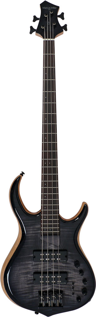 MARCUS MILLER M7 SWAMP ASH-4 FRETLESS (2ND GEN) TBK TRANS BLACK